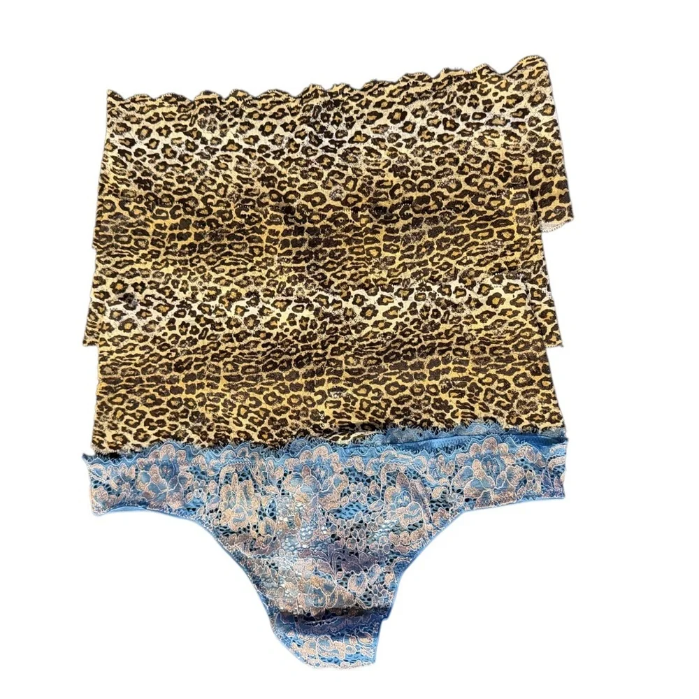 Cosabella Pret A Porter & Never Say Never Comfie Cheetah Print Thong NWT Bundle